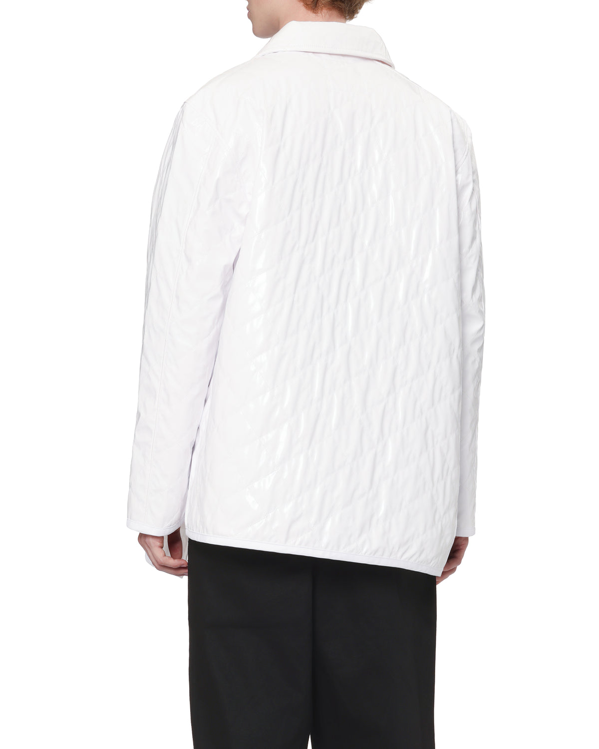 Quilted collared jacket