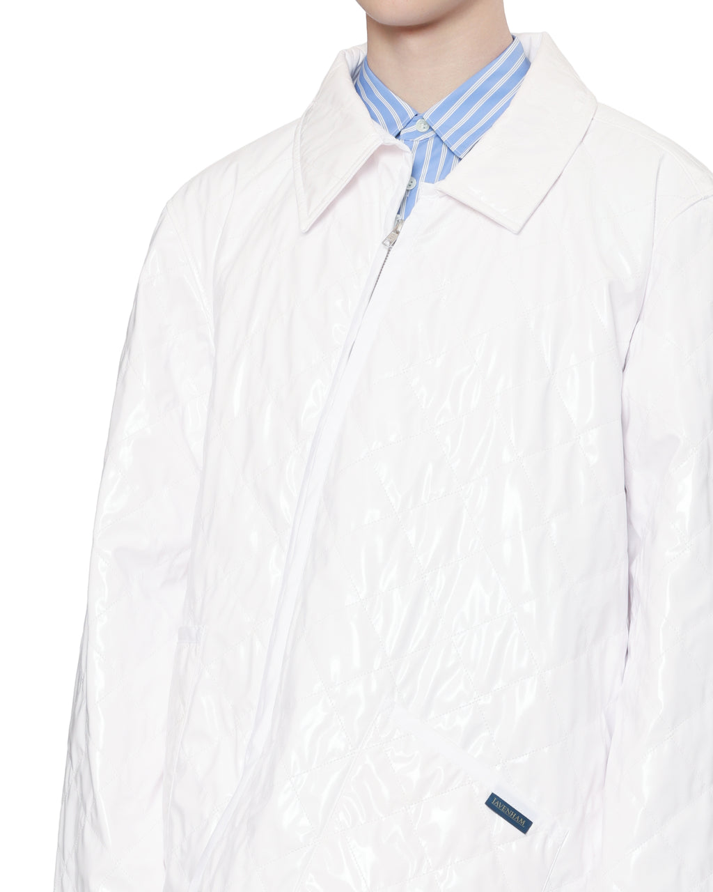 Quilted collared jacket