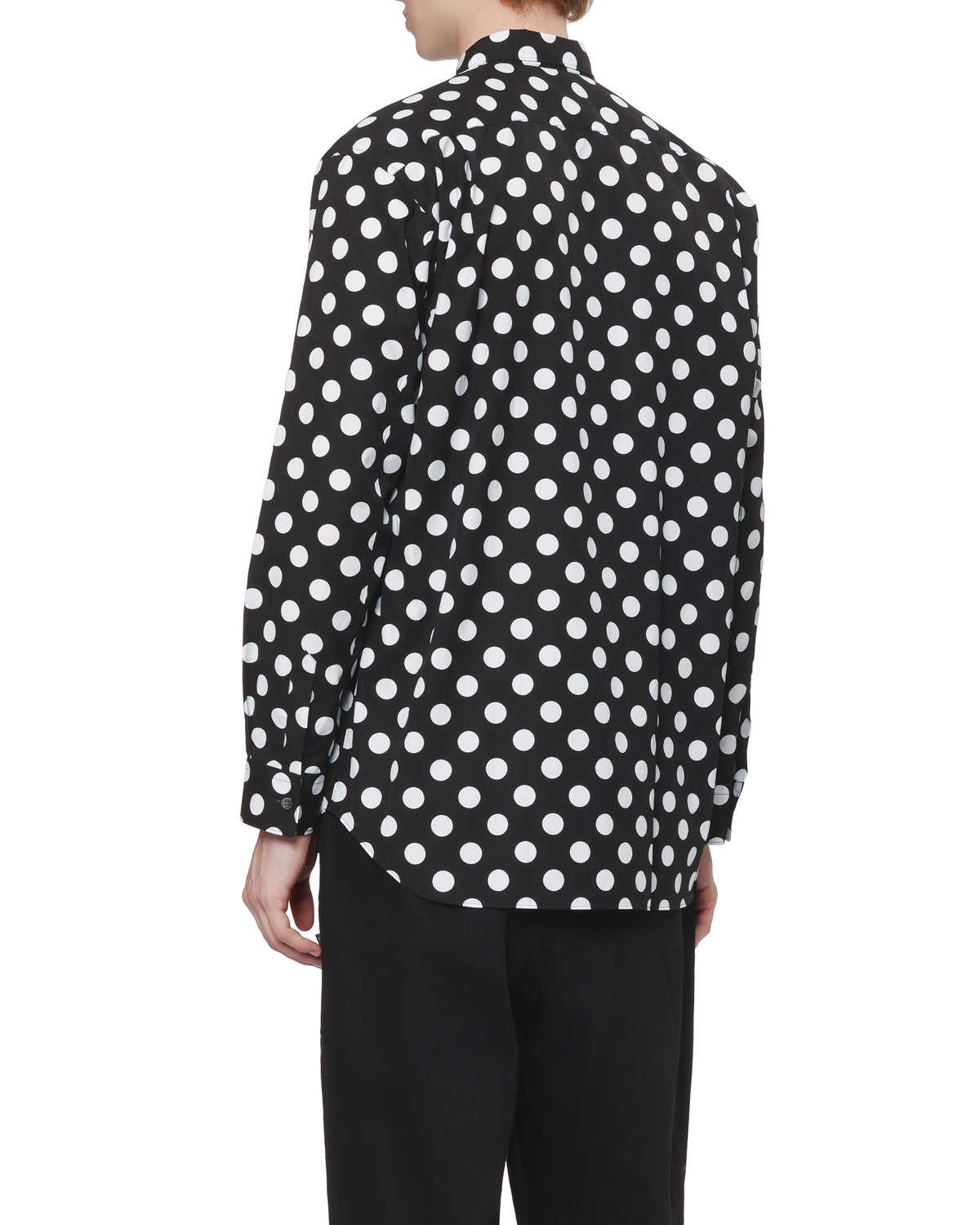 Polka dot patchwork shirt