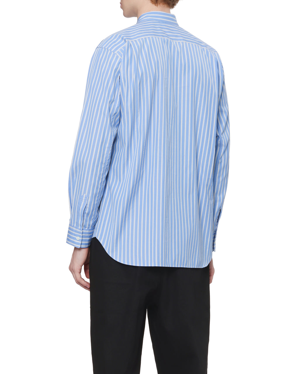 Zip detail striped shirt