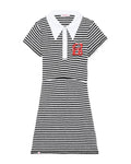 Striped mini polo dress