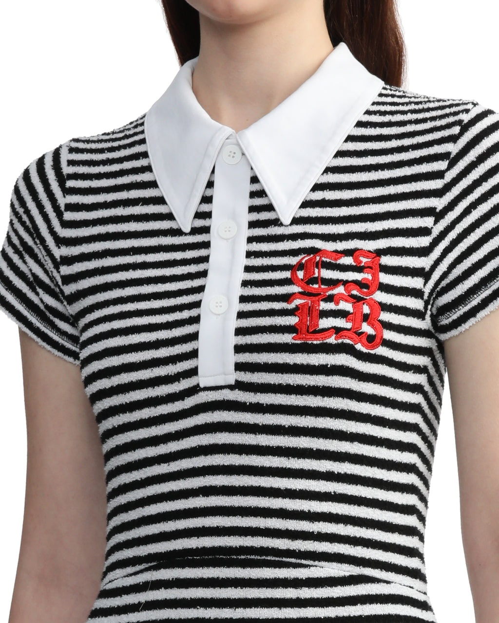 Striped mini polo dress