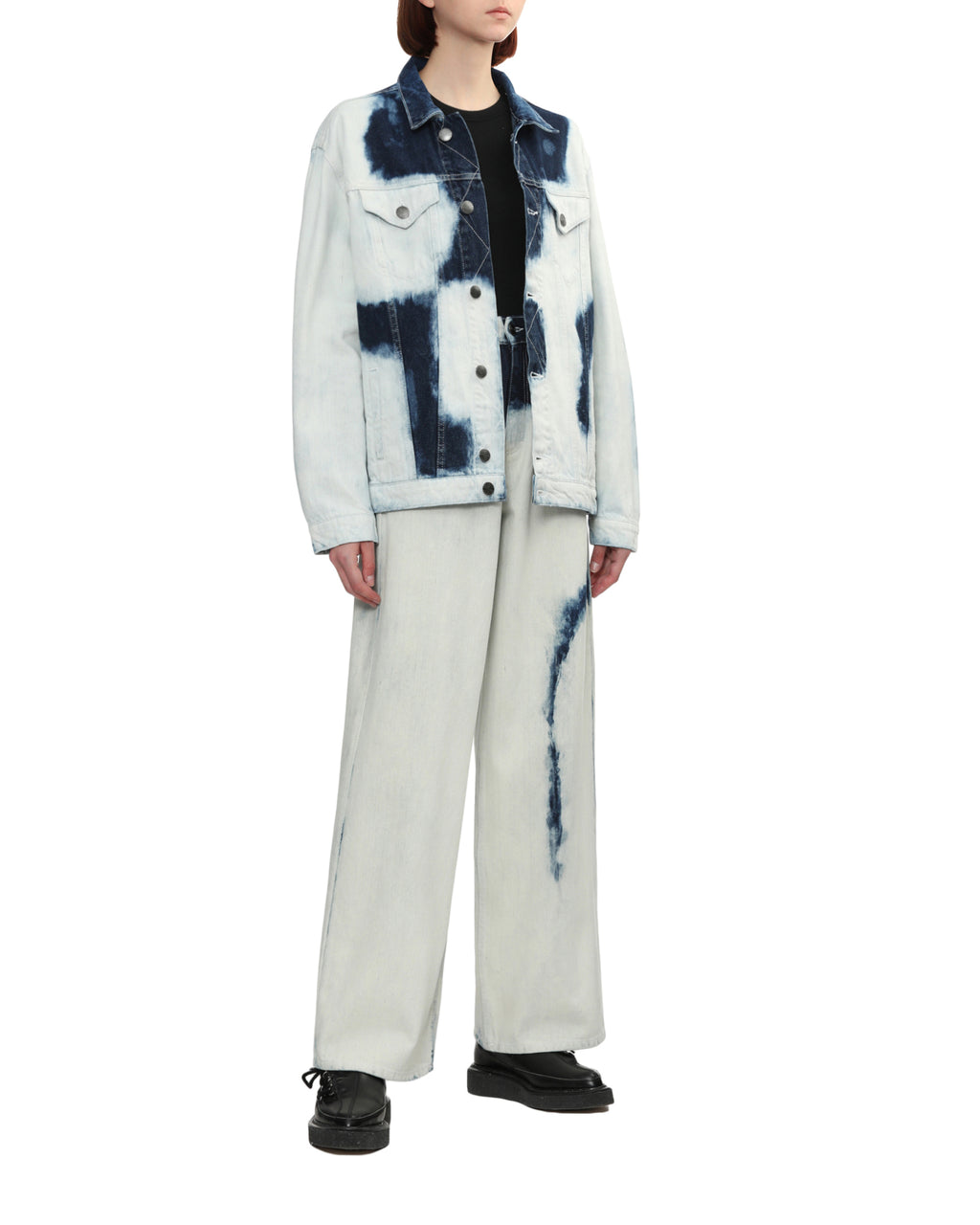 Tie-dye denim jacket