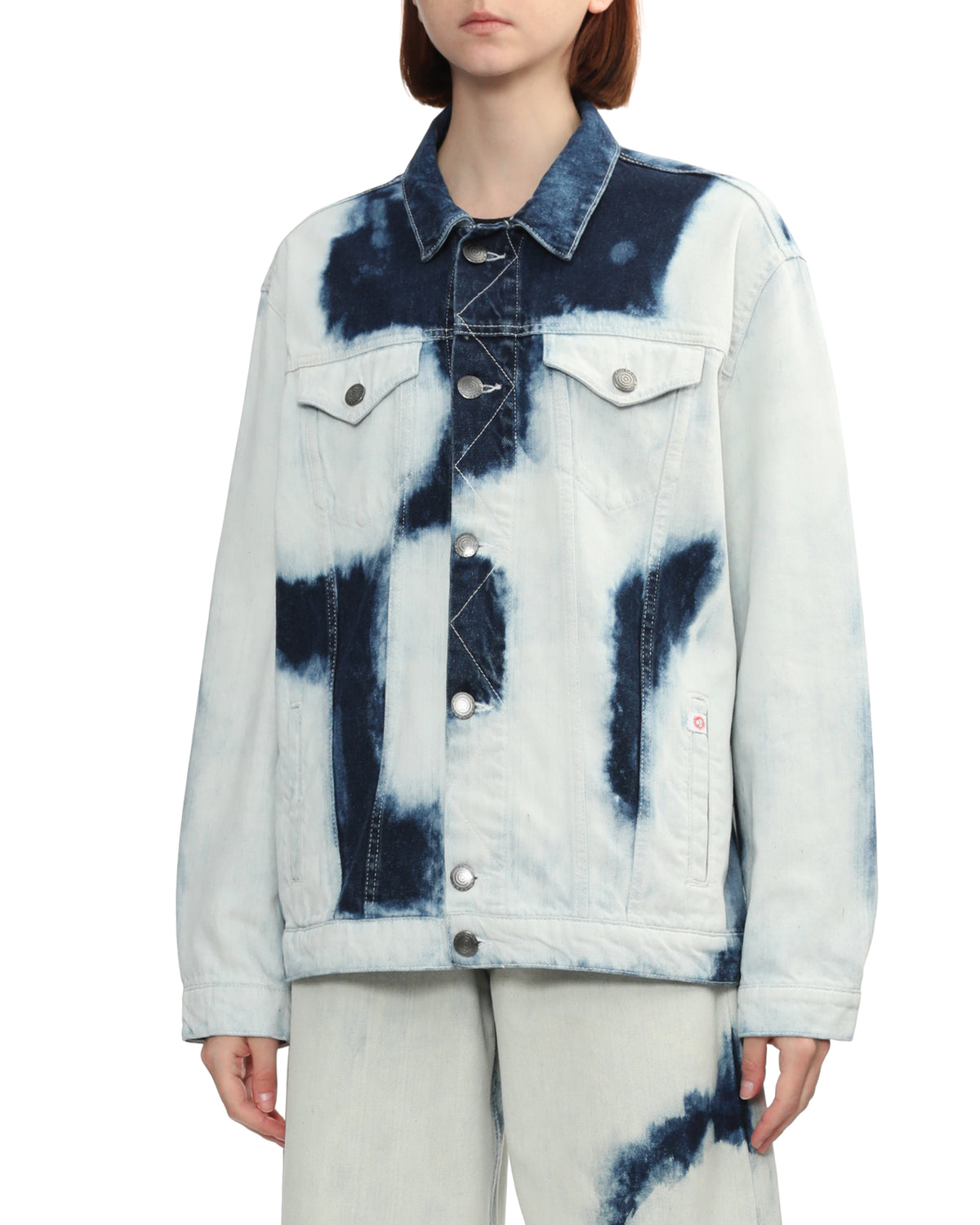 Tie-dye denim jacket