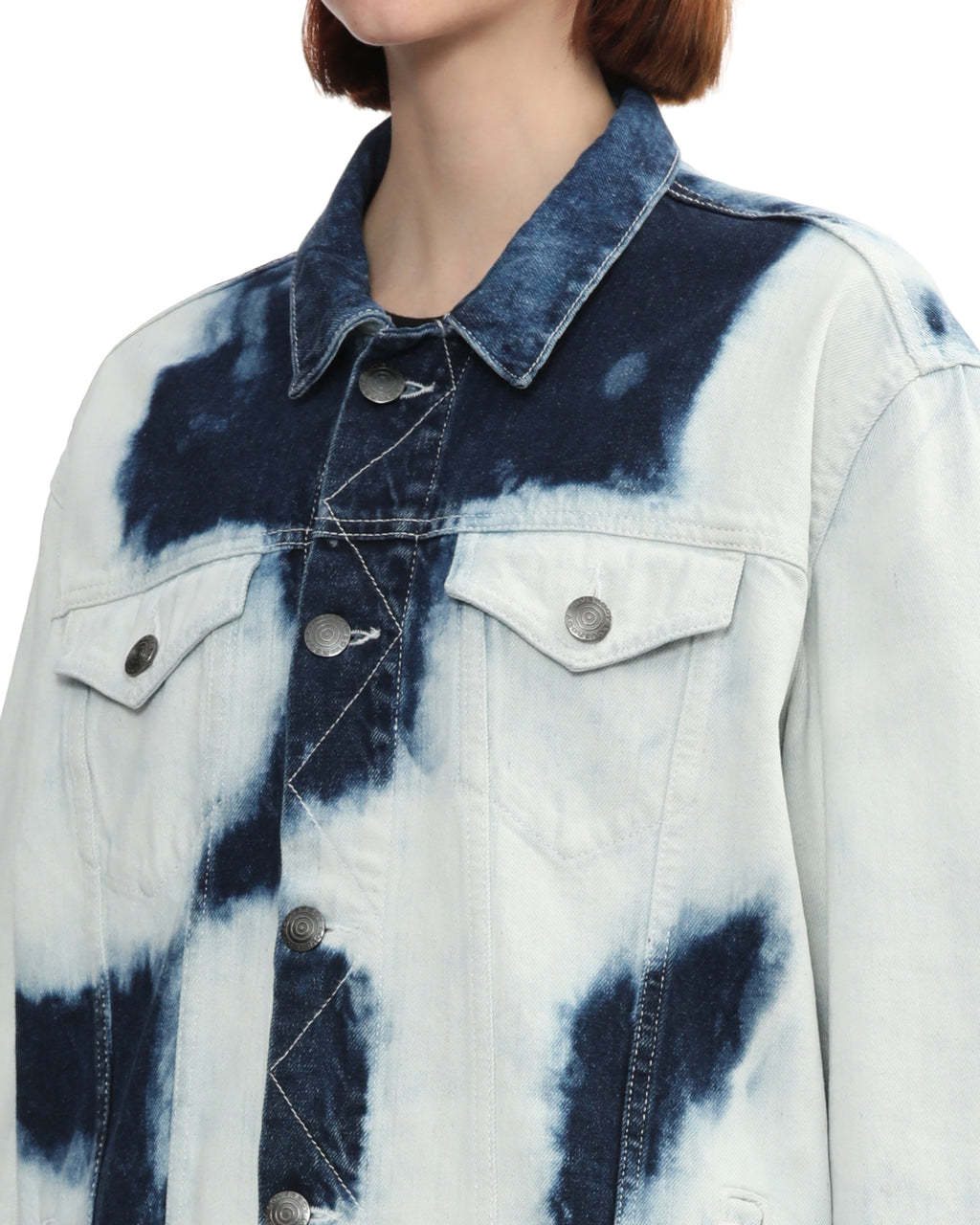 Tie-dye denim jacket