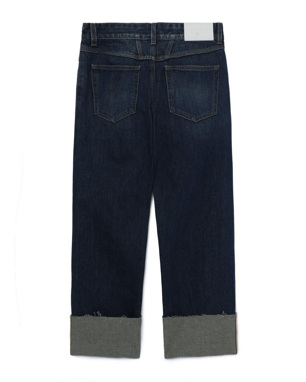 Turned up cropped jeans