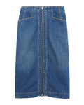 Denim midi skirt
