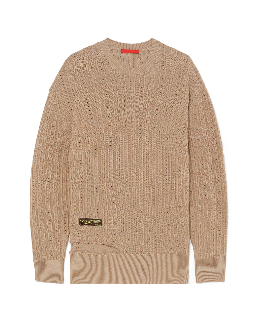 Distressed knit sweater