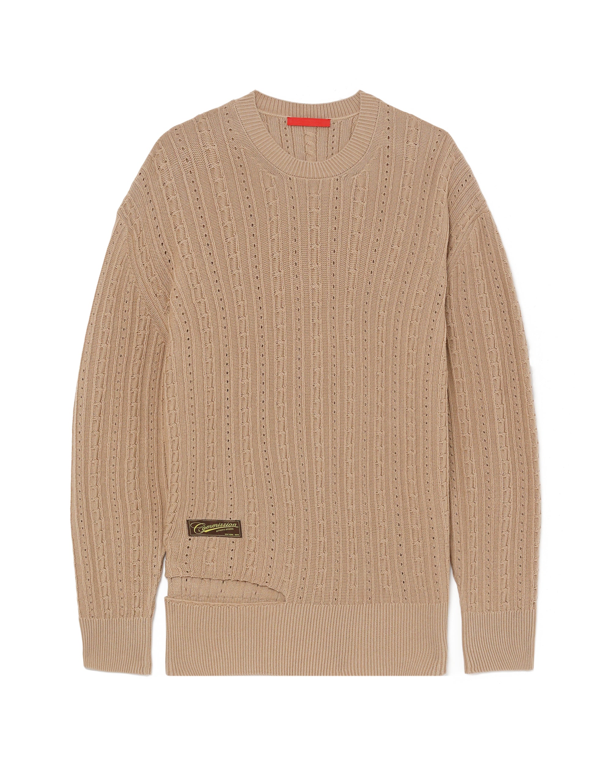 Distressed knit sweater