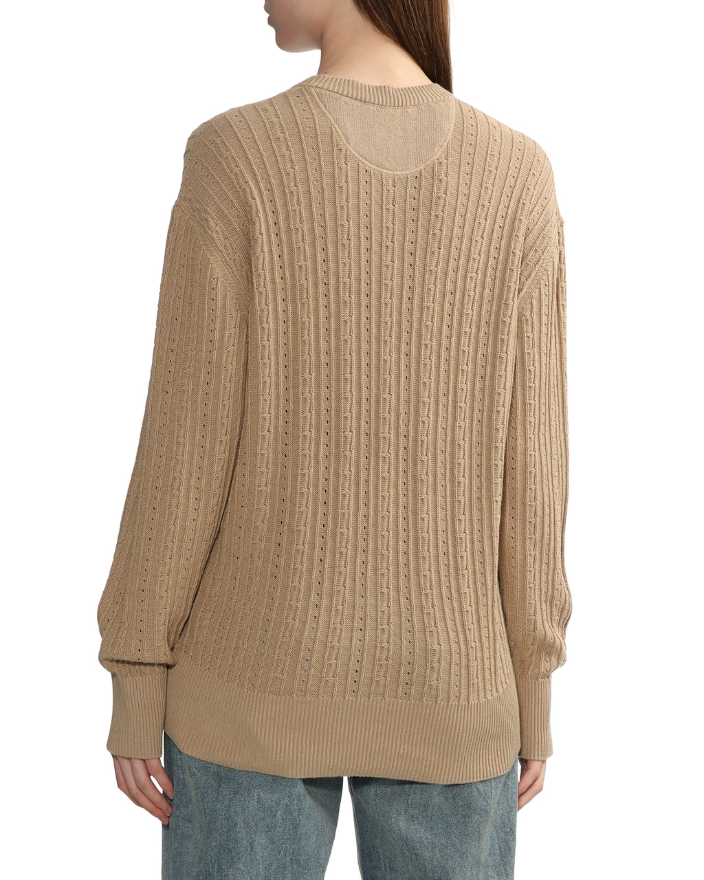 Distressed knit sweater
