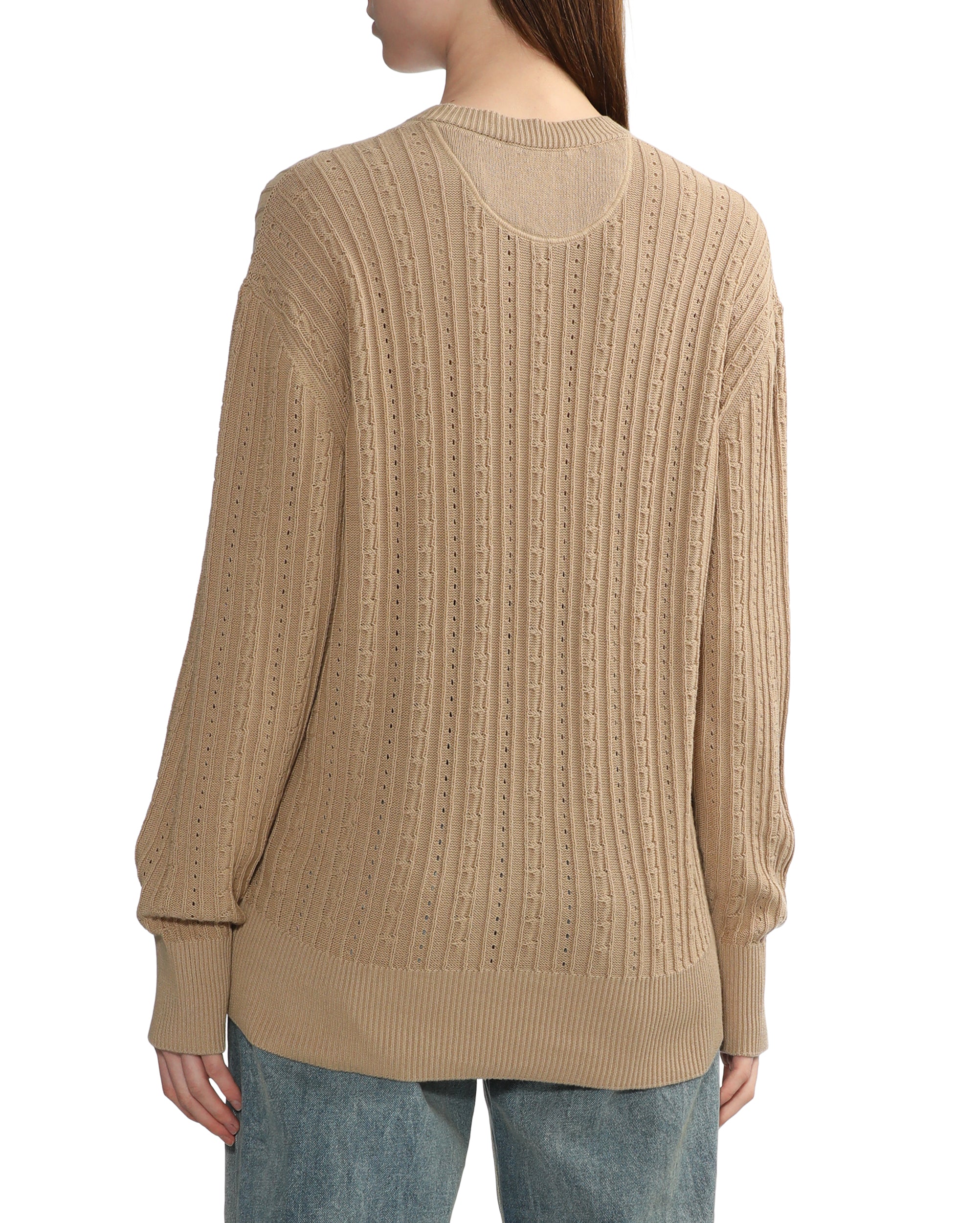 Distressed knit sweater
