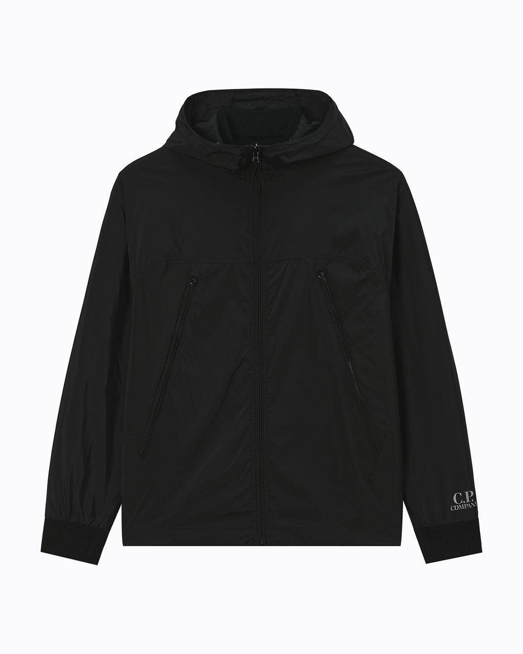 Hooded button-up jacket