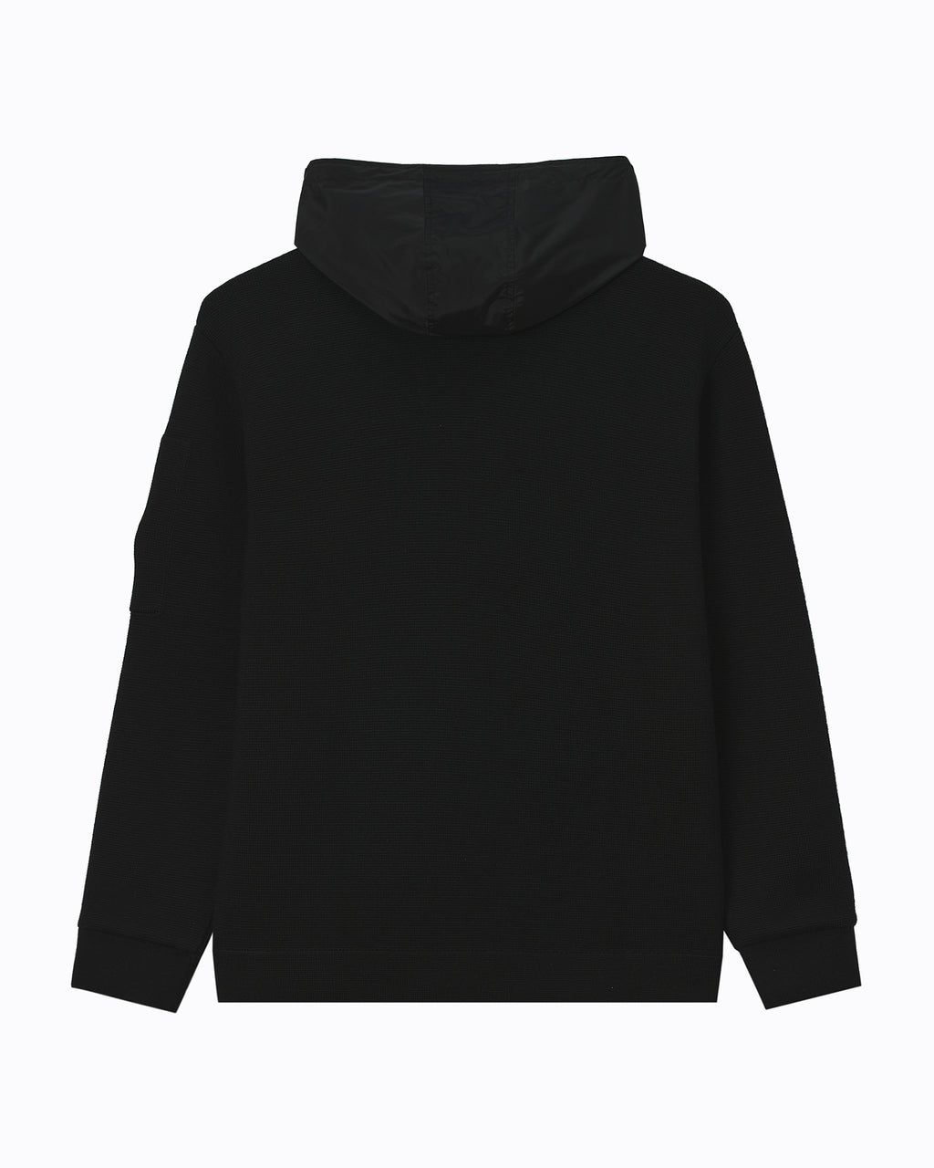 Hooded button-up jacket