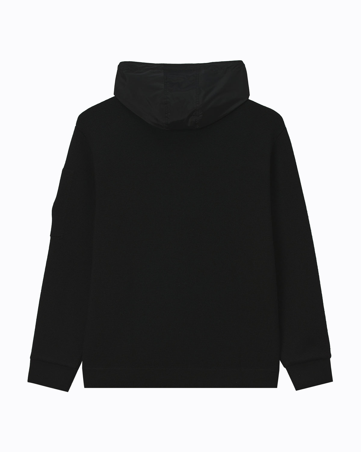 Hooded button-up jacket