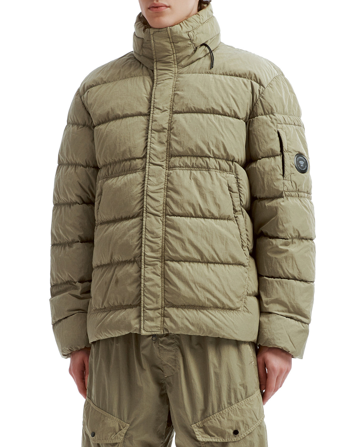 Stand collar puffer jacket