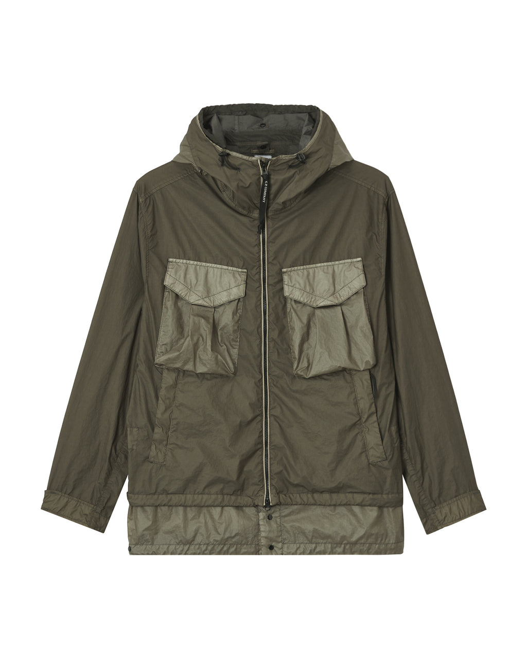Hooded zip-up jacket