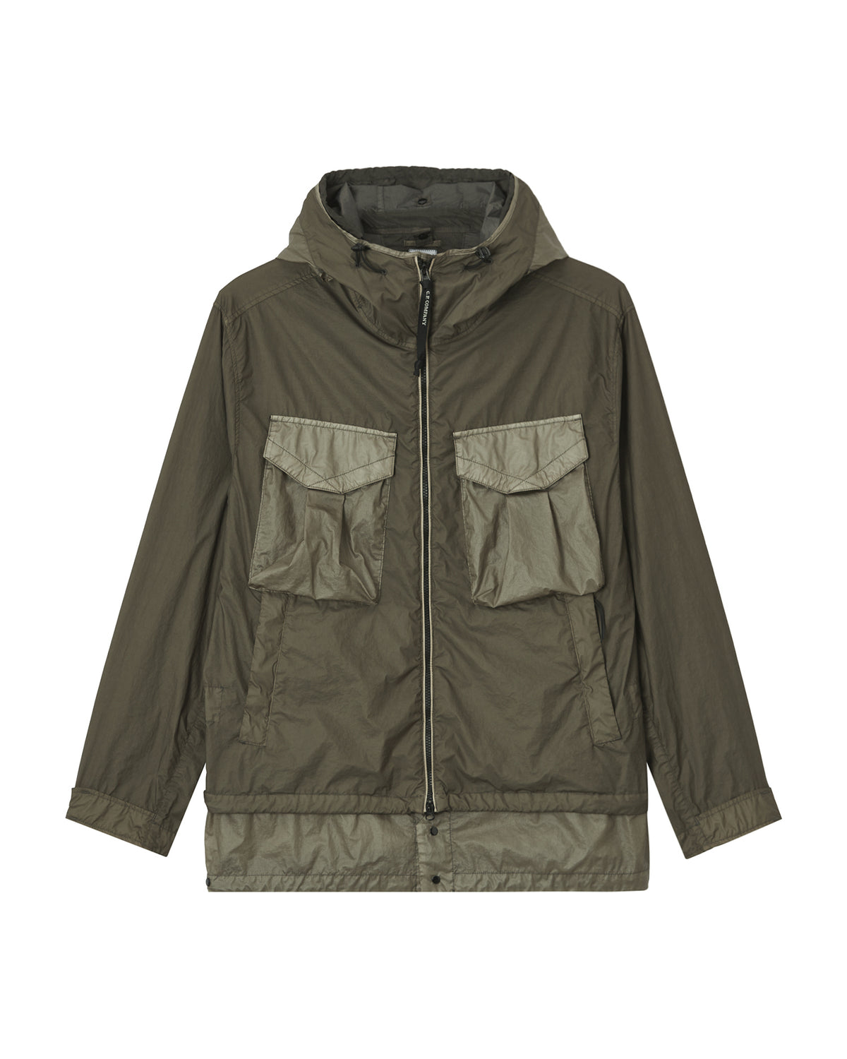 Hooded zip-up jacket