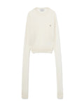 Extra long sleeves knit sweater