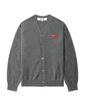 Heart emblem V-neck cardigan