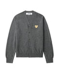 Heart emblem V-neck cardigan