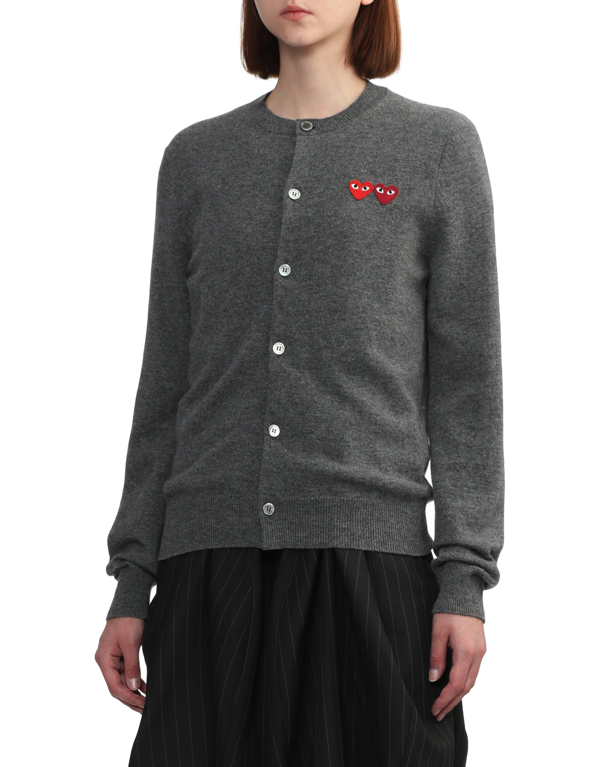 Two heart emblem cardigan