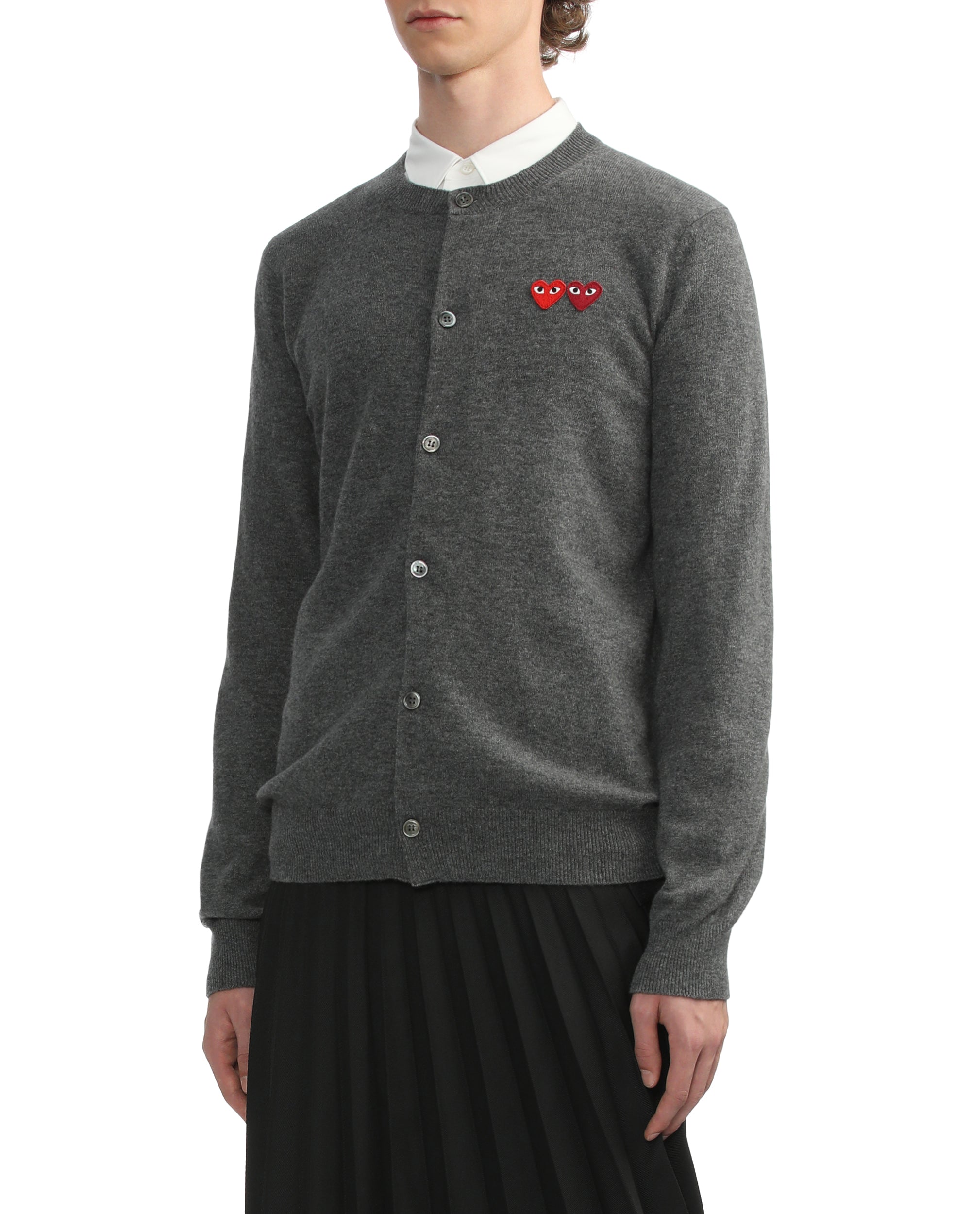 Two heart emblem cardigan