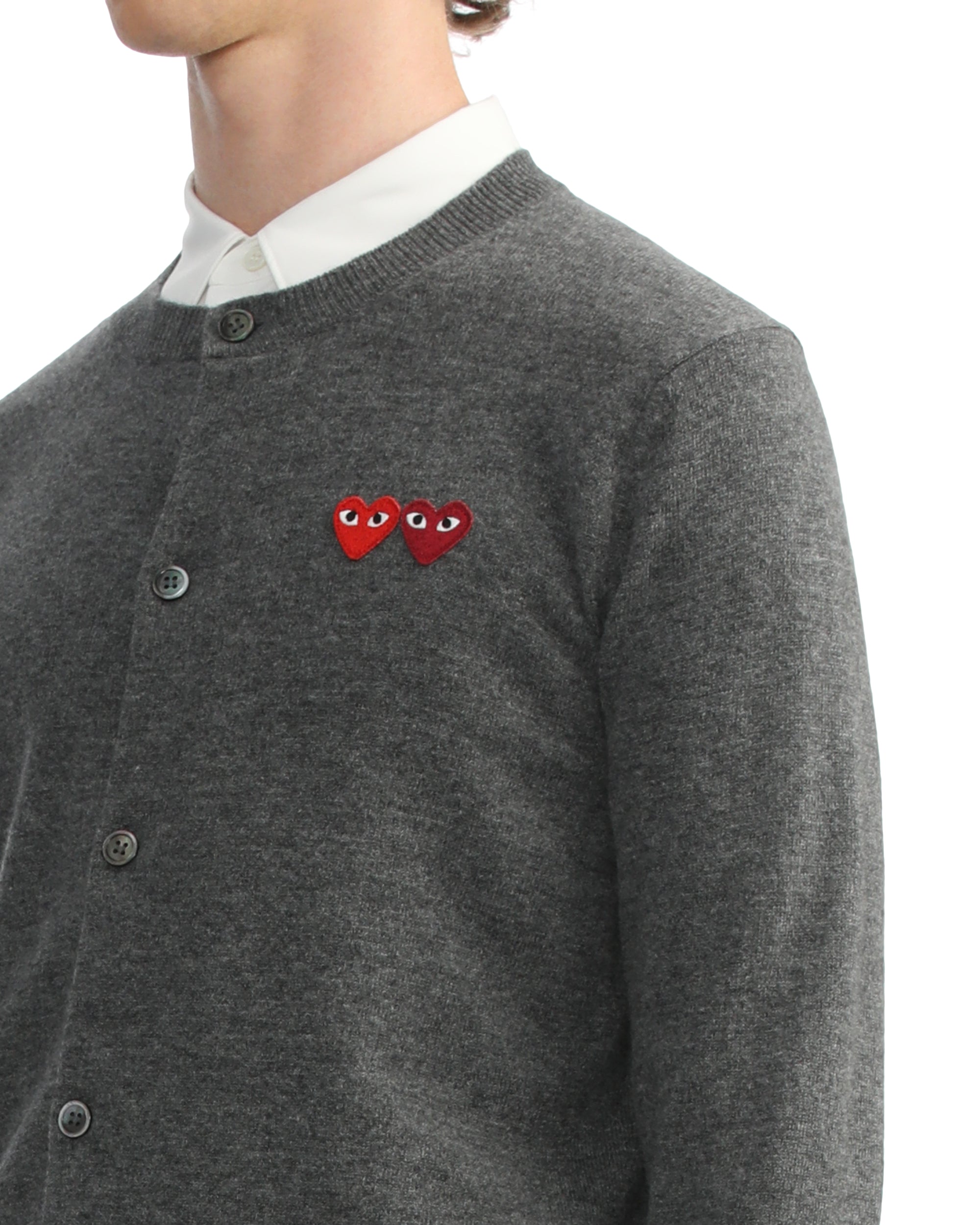 Two heart emblem cardigan