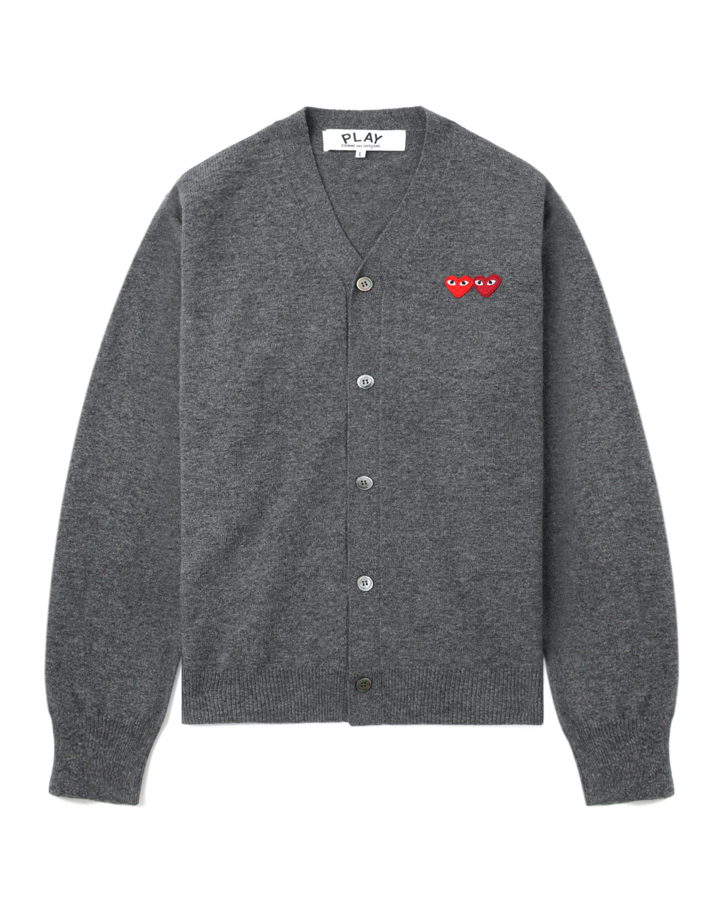 Double heart logo cardigan