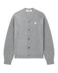 Heart emblem V-neck cardigan