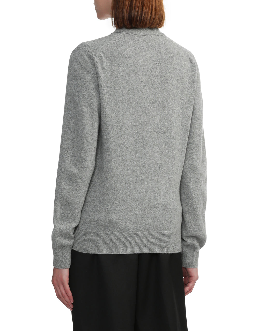 Heart emblem V-neck cardigan