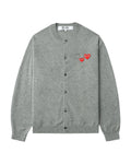 Heart logo button down cardigan