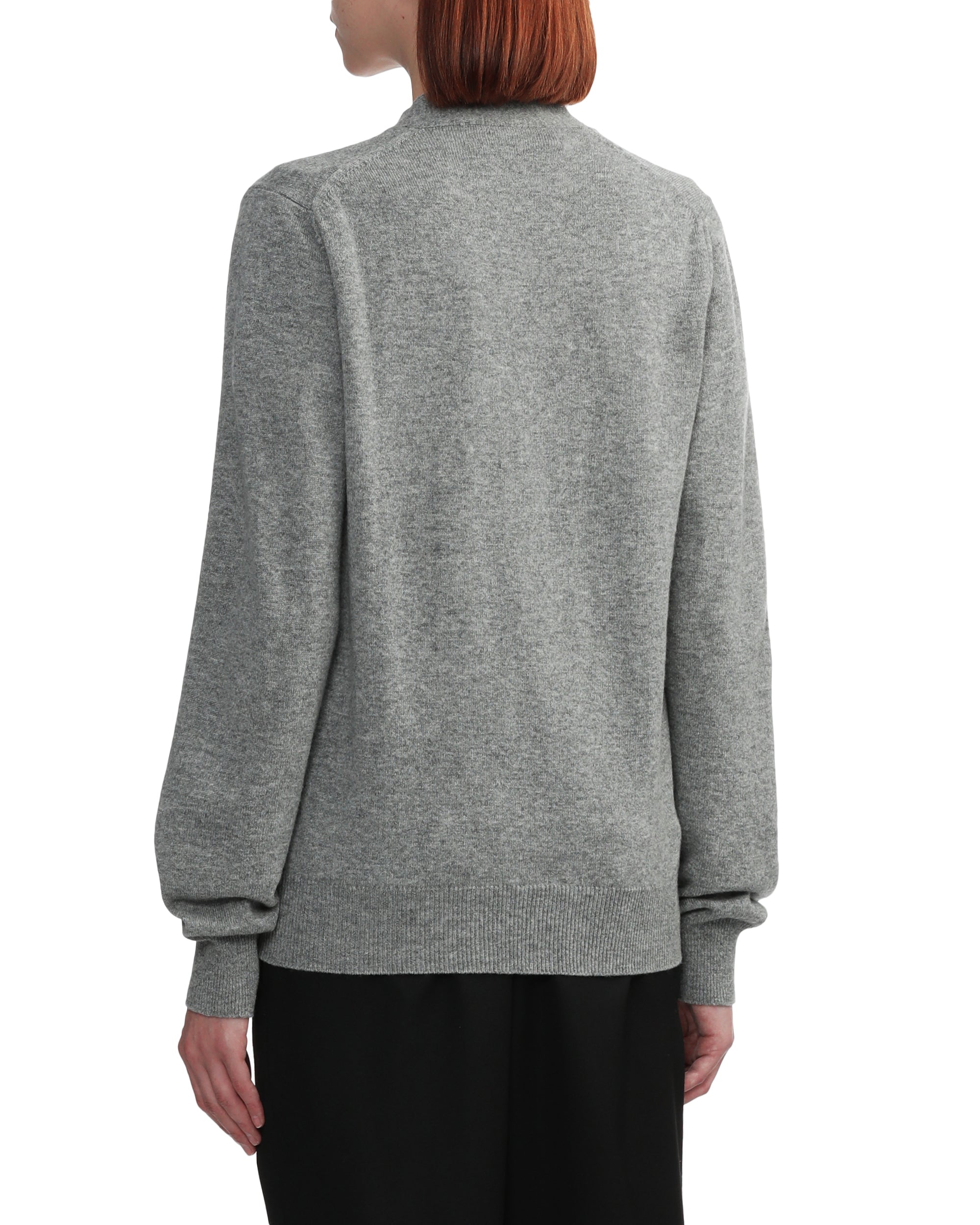 Two heart emblem V-neck cardigan