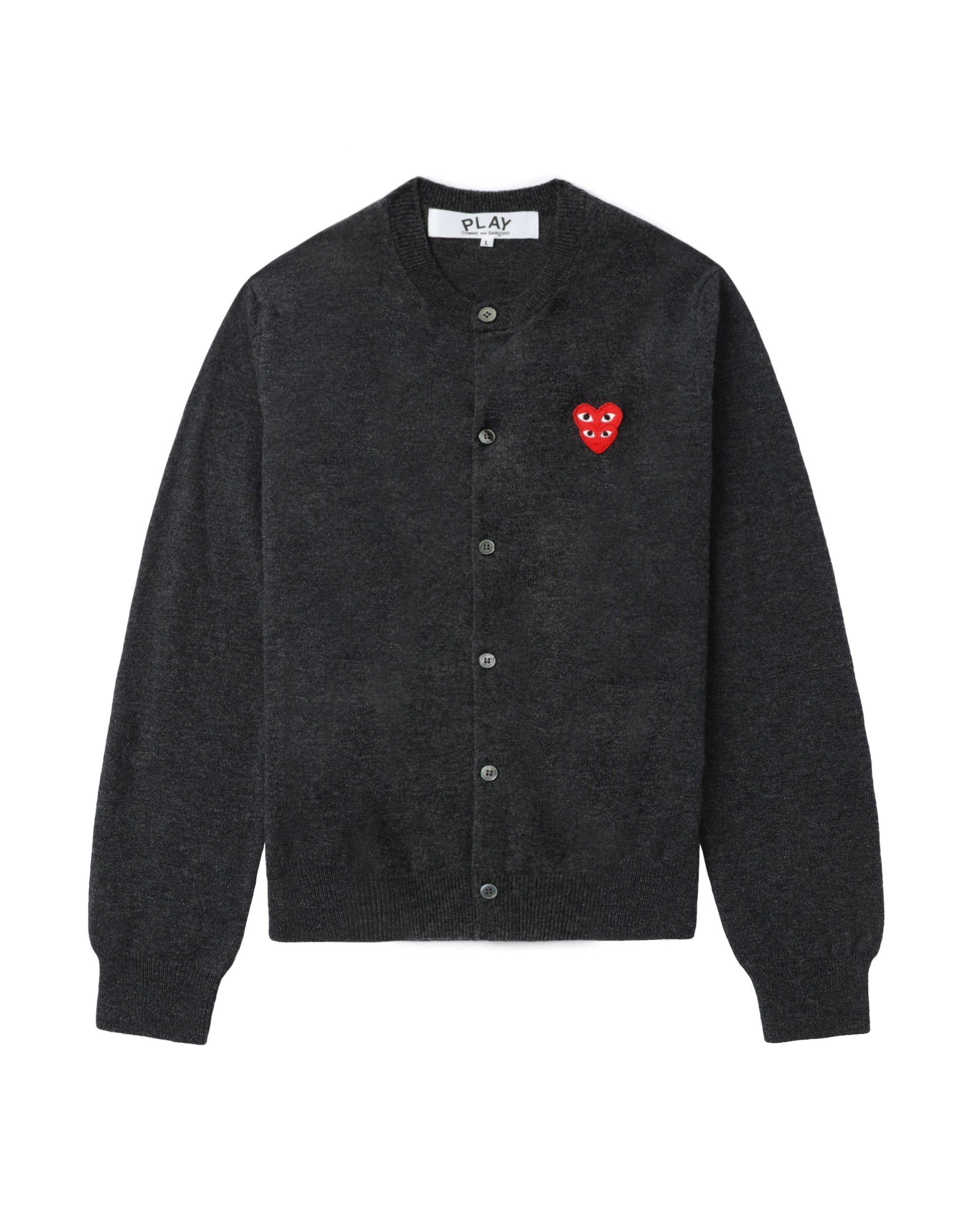 Merged heart emblem cardigan
