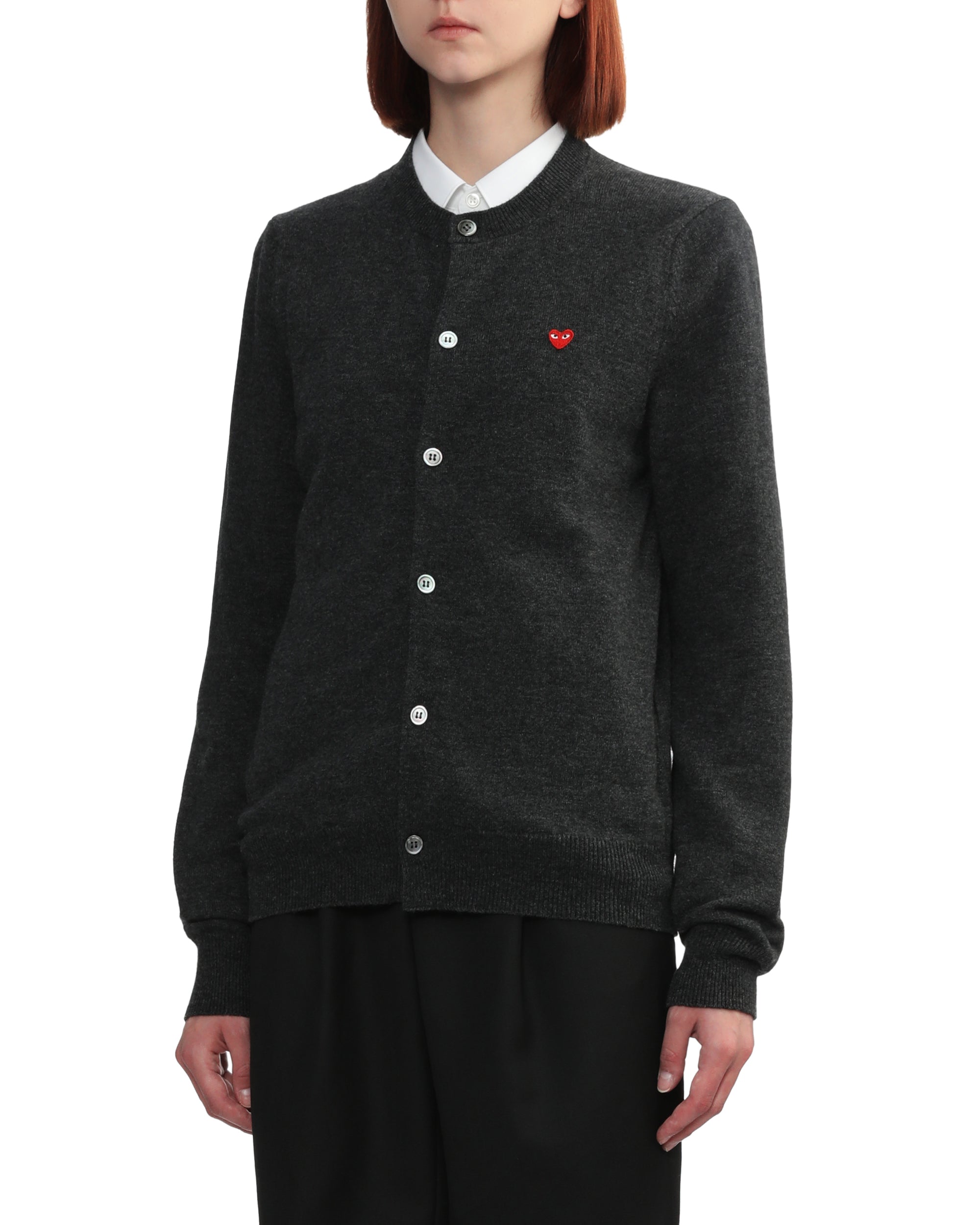 Mini heart emblem cardigan