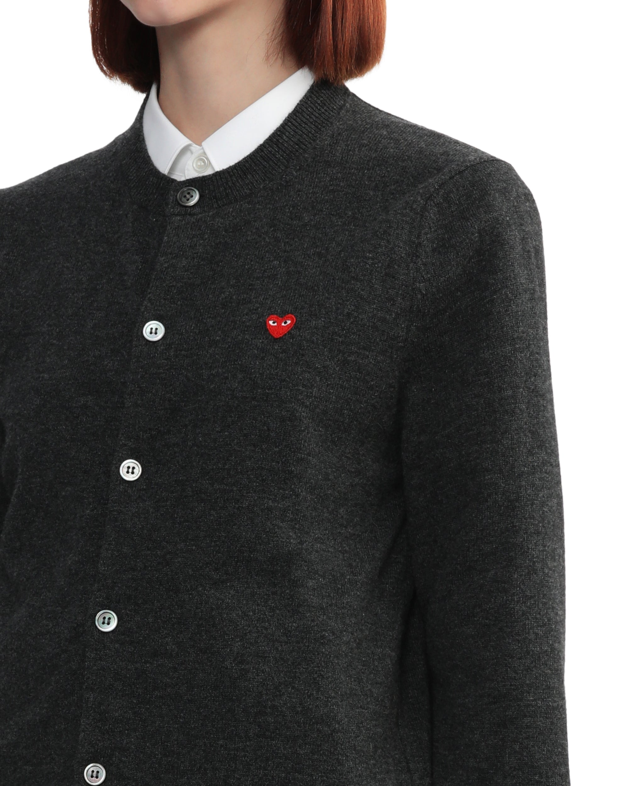 Mini heart emblem cardigan