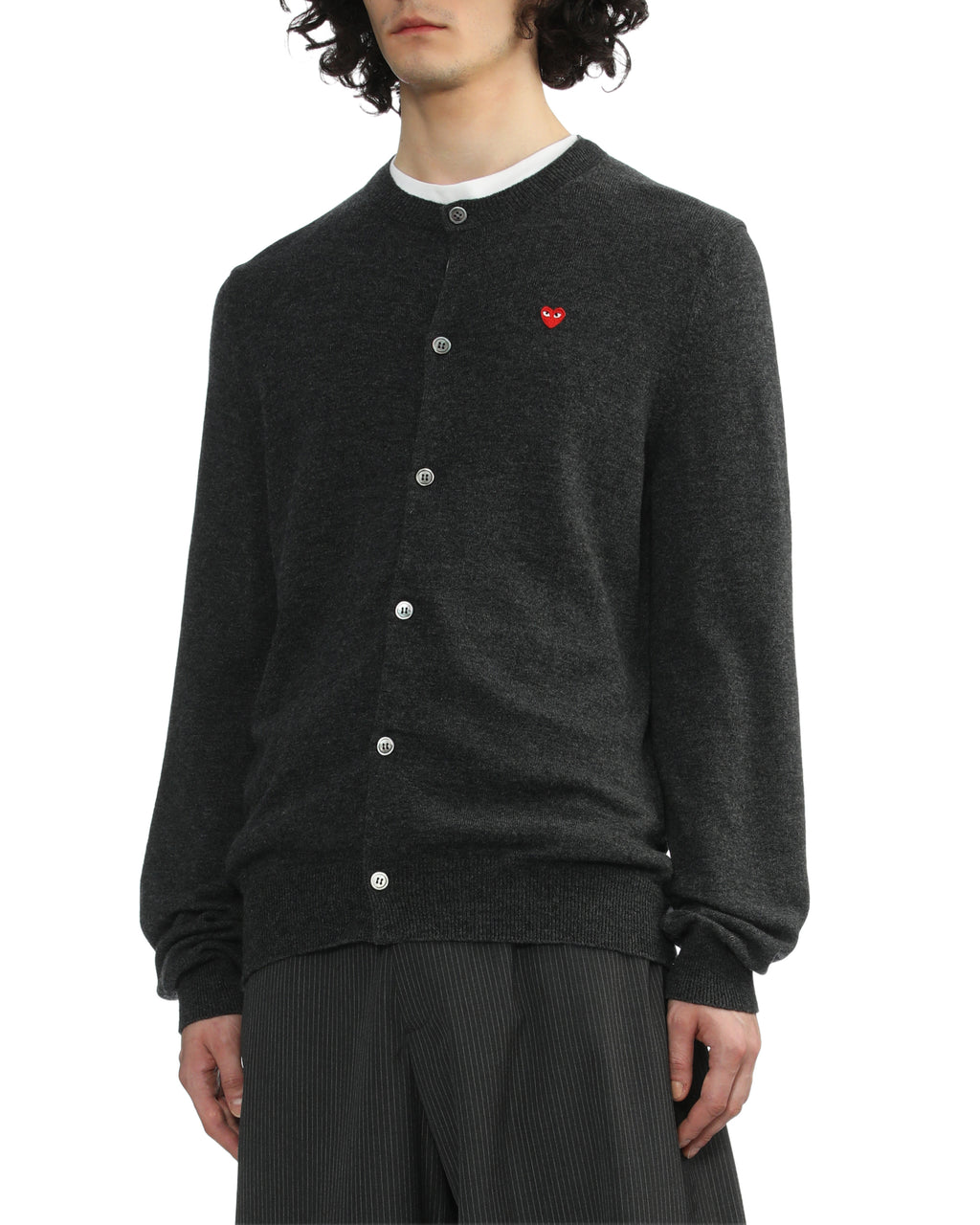Mini heart emblem cardigan