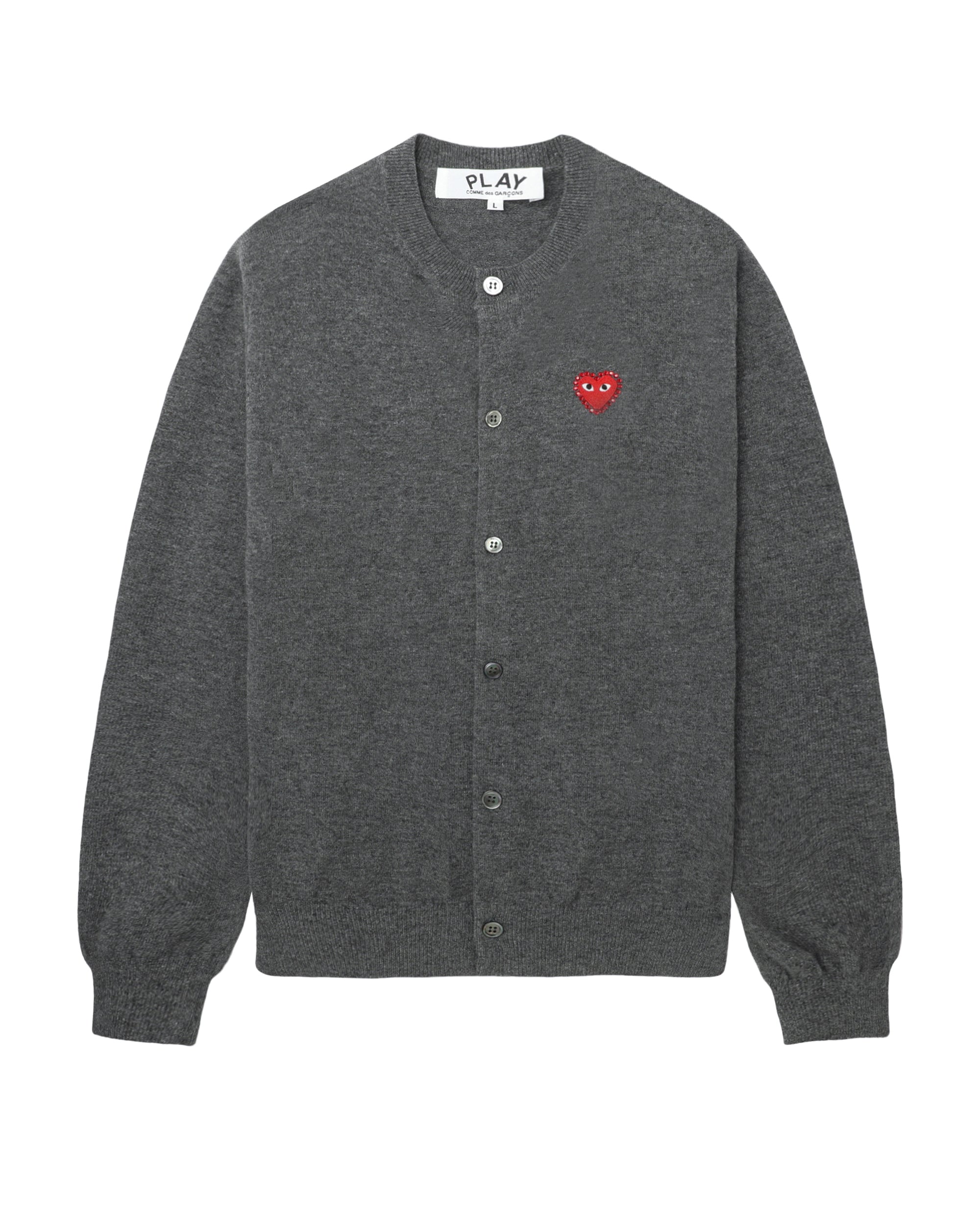 Rhinestone logo cardigan