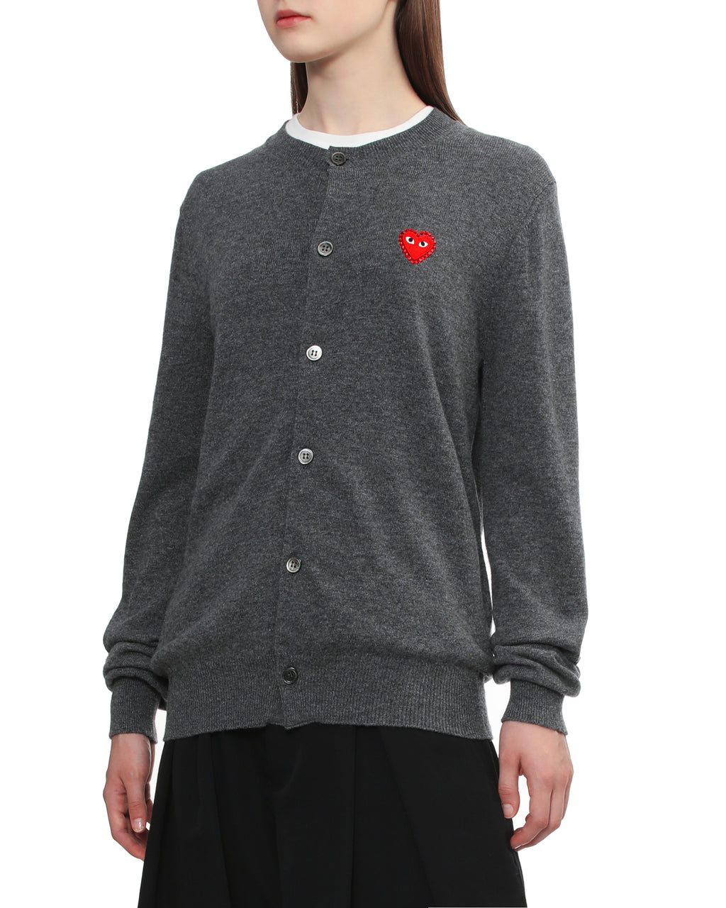 Rhinestone logo cardigan