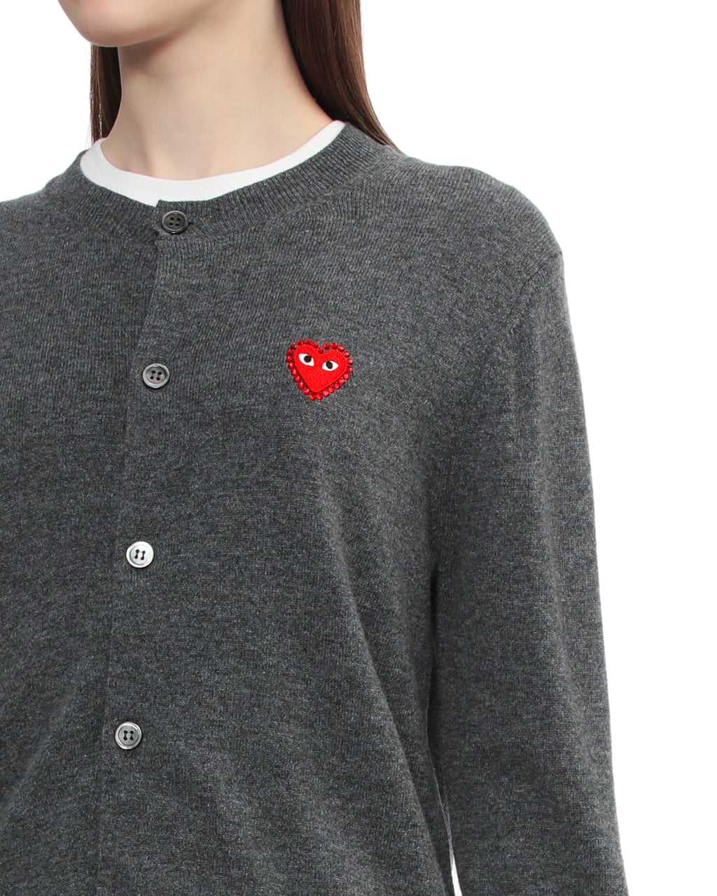 Rhinestone logo cardigan