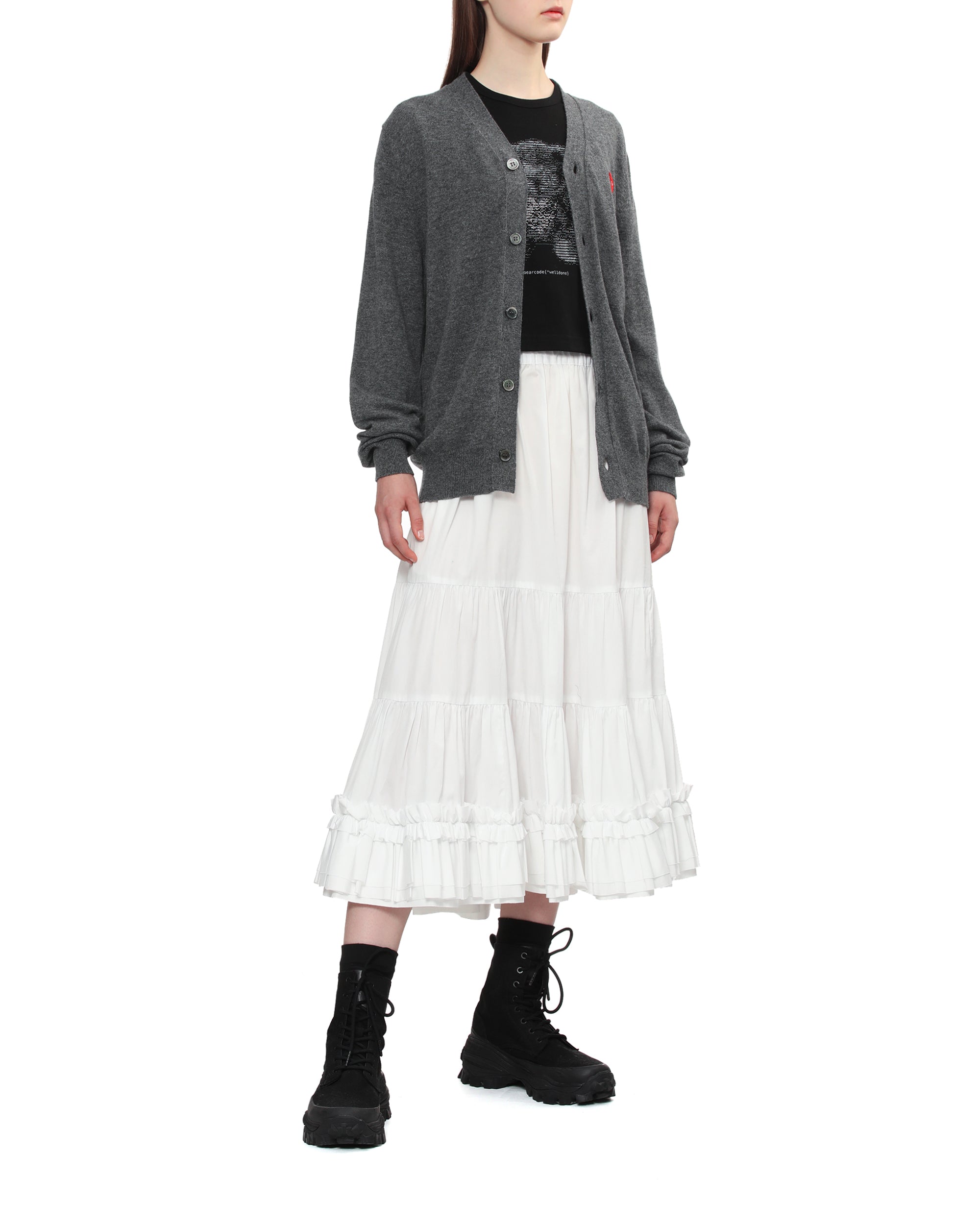 Rhinestone logo cardigan
