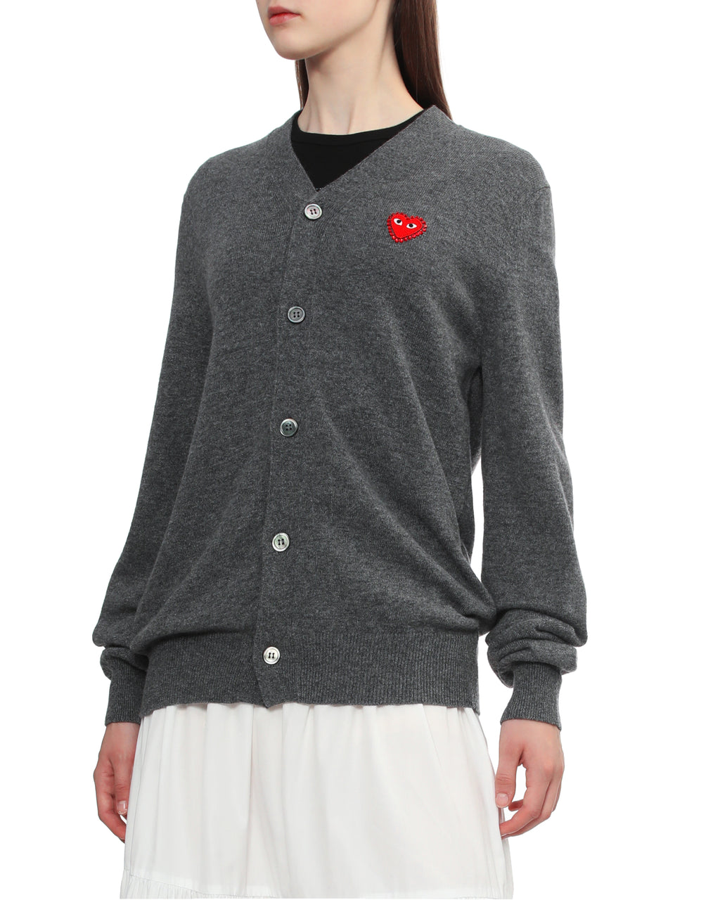 Rhinestone logo cardigan