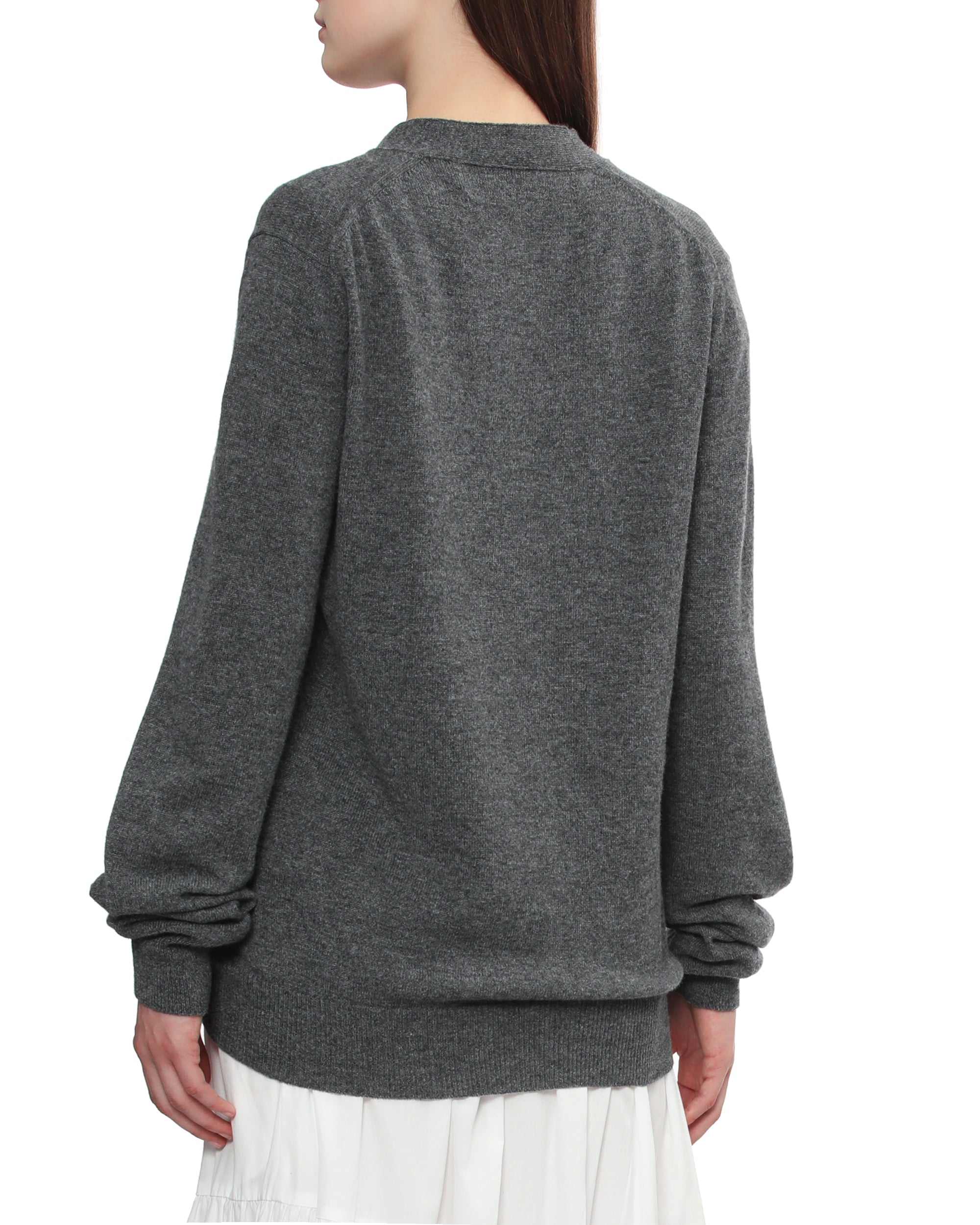 Rhinestone logo cardigan