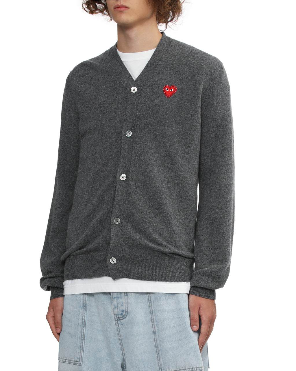 Rhinestone logo cardigan
