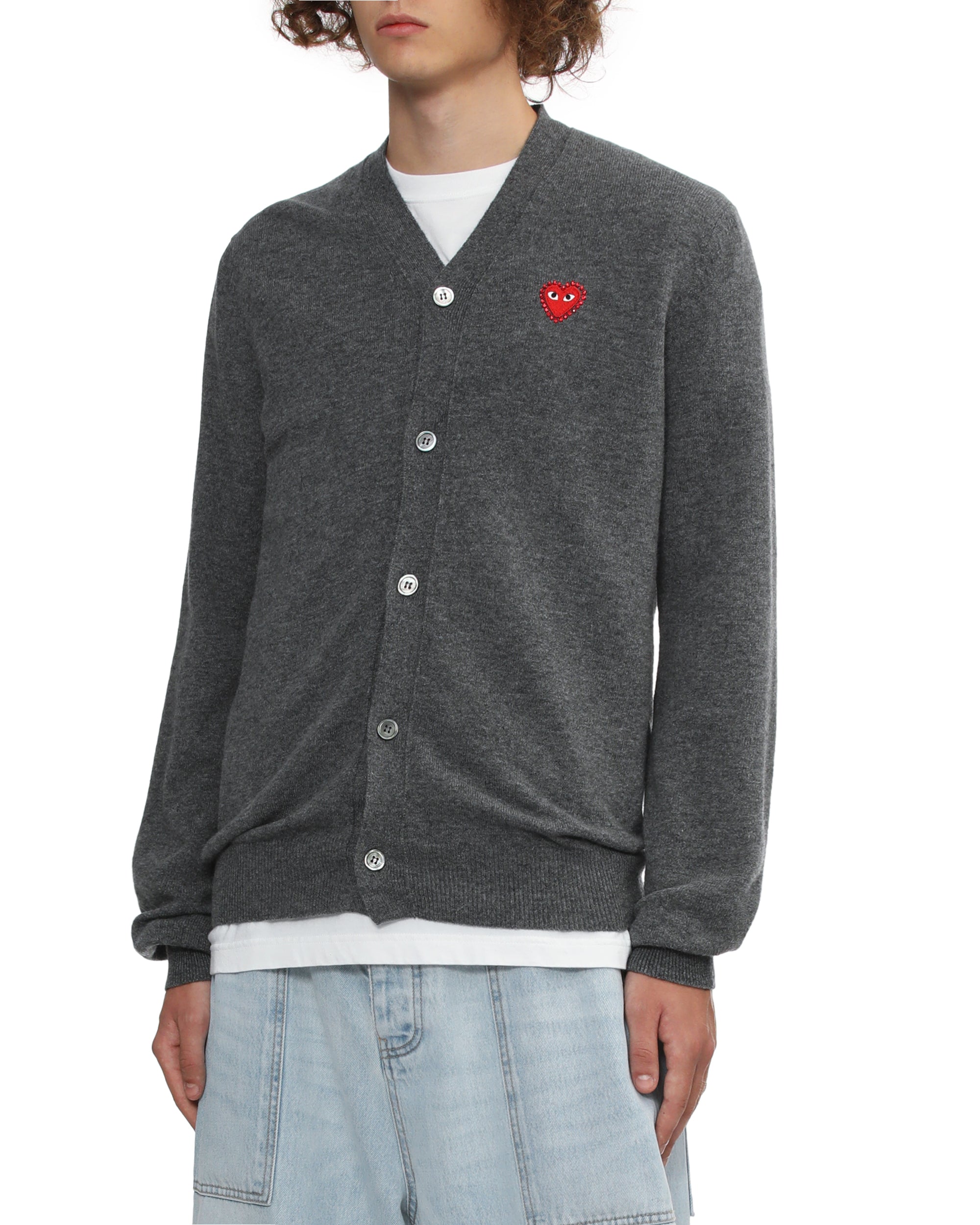 Rhinestone logo cardigan
