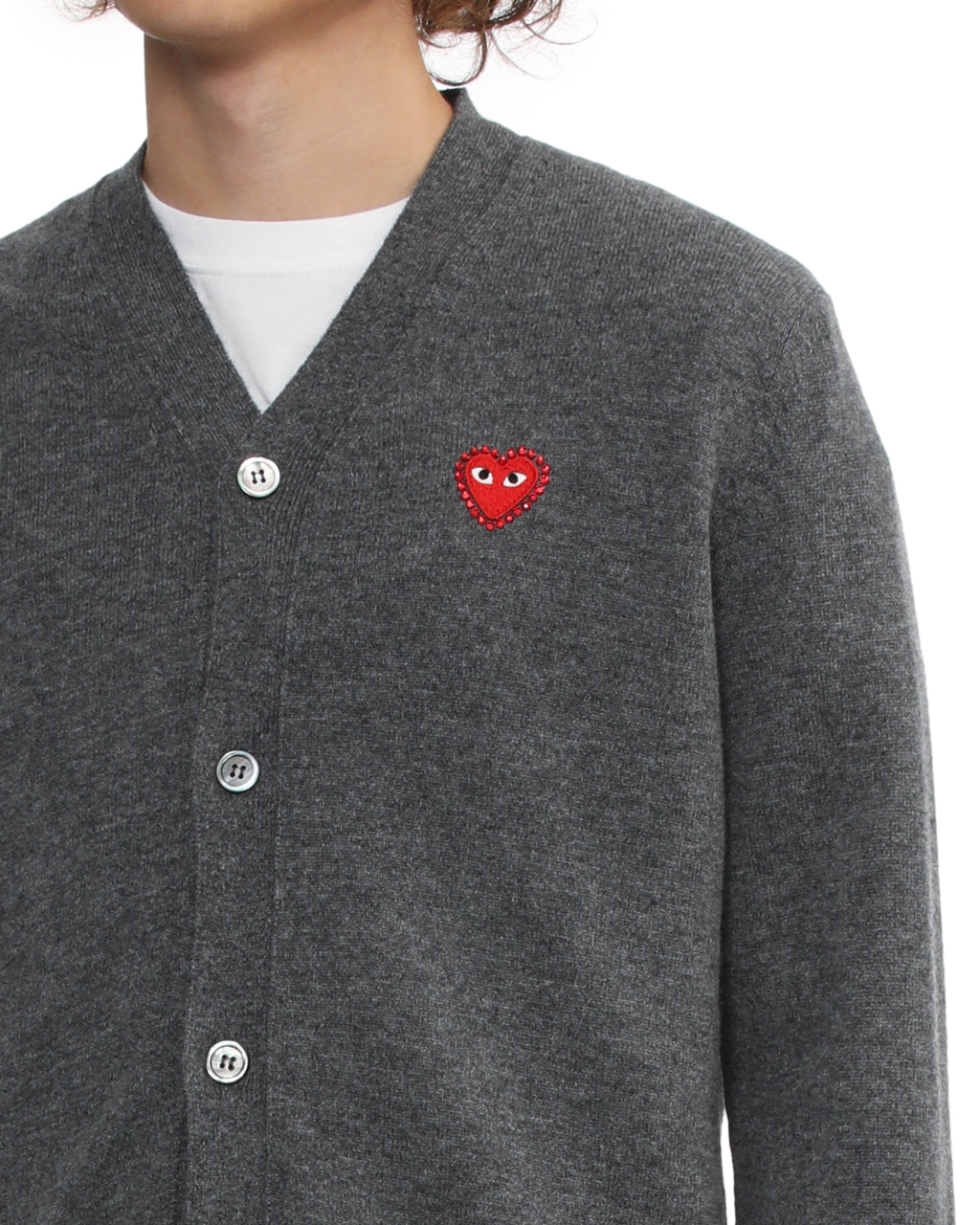 Rhinestone logo cardigan