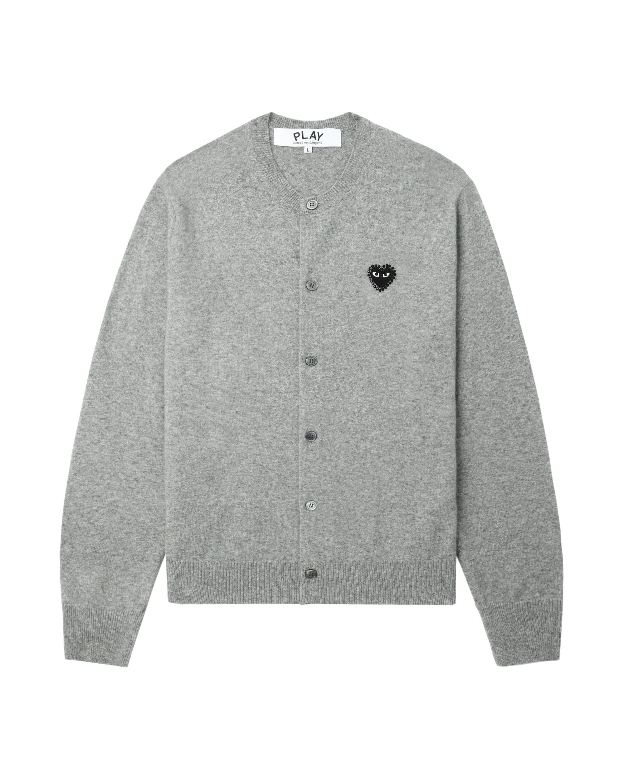 Rhinestone logo cardigan