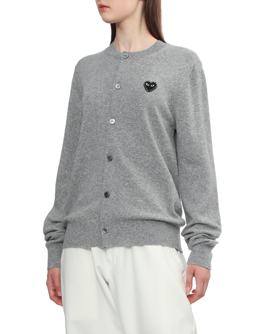 Rhinestone logo cardigan