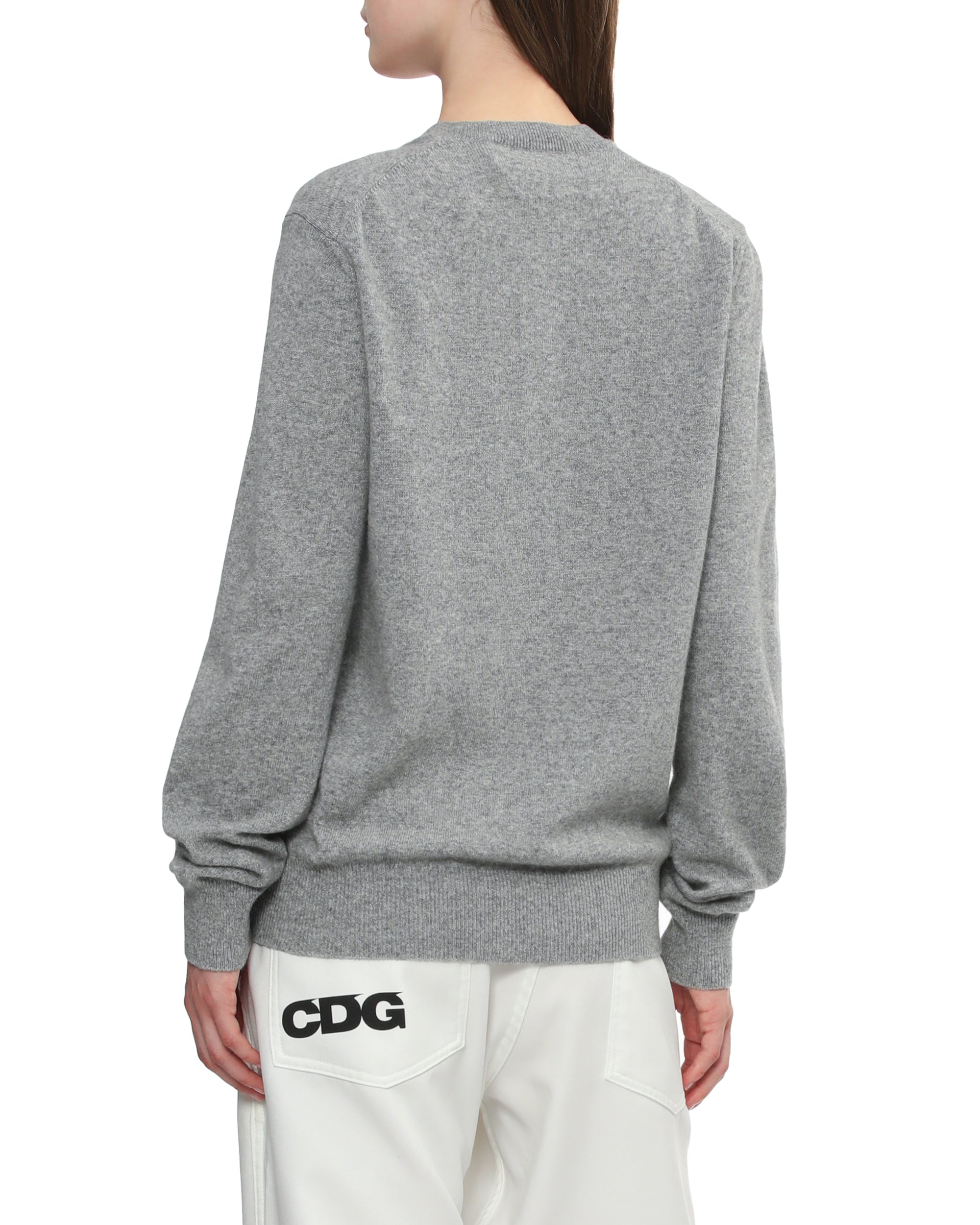 Rhinestone logo cardigan