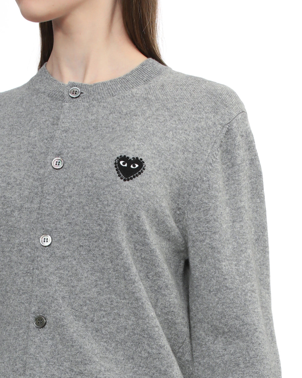 Rhinestone logo cardigan