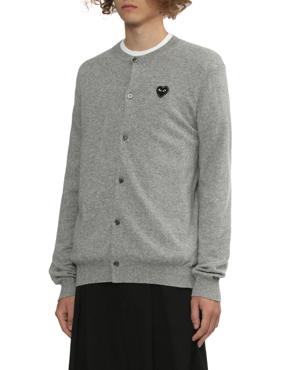 Rhinestone logo cardigan